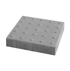 Тактильна плитка напольна бетона "шаблон уваги" 300х300х60, біла