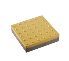 Тактильна плитка нанапольна бетона "конус", 400х400х60, дсту- iso 23599:2017, жовта