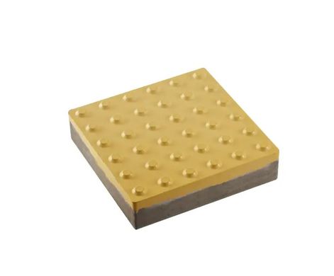 Тактильна плитка напольна бетона "шаблон уваги" 500х500х55, жовта