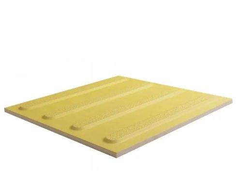 Тактильна плитка керамогранітна "полоса", 300х300х10 мм, жовта