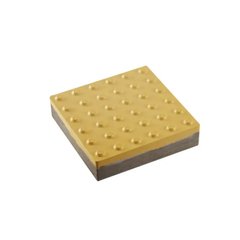 Тактильная бетонная плитка "конус", 300х300х60 (2 сорт), желтая