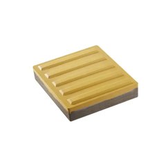 Тактильная напольная плитка бетонная "полоса", 300х300х60 (2 сорт), желтая