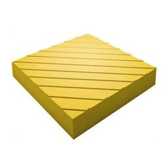 Тактильная напольная плитка бетонная "поворотная", 300х300х60 дсту iso 23599:2017, желтая