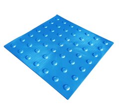 Тактильная напольная плитка полиуретановая "конус", 400х400х3, синяя