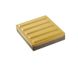 Тактильная напольная плитка бетонная "шаблон направляющий" 500х500х60, желтая